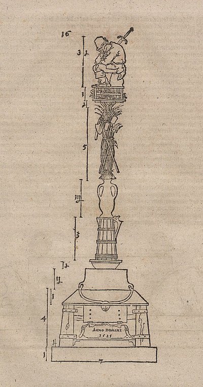 Design of a Memorial Column for the Peasant Uprising by Albrecht Dürer